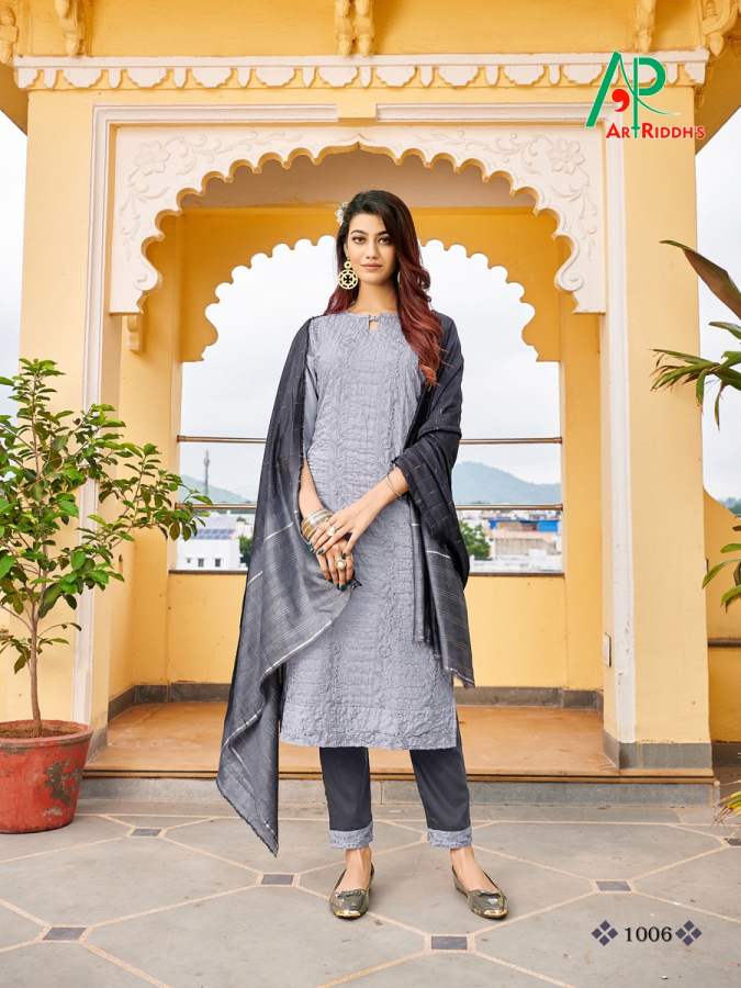 Art Riddhs Ferin Festive Wear Pure Masleen Ready Made Salwar Suit Collection